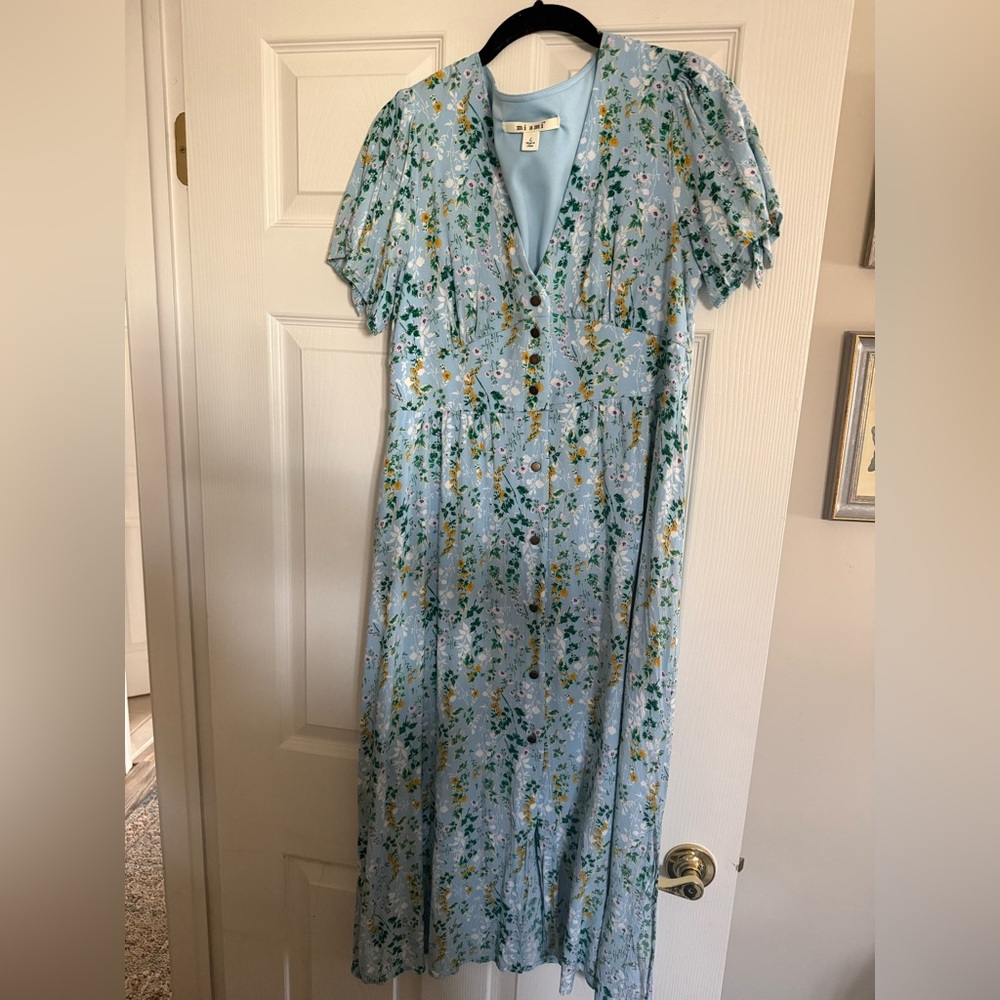 Floral Blue Dress